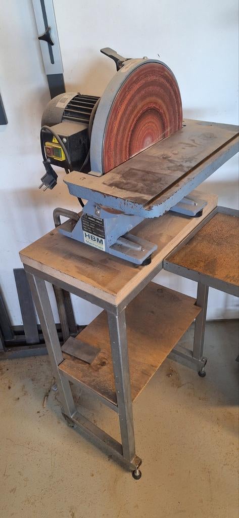 HBM Machines DS12 schijfschuurmachine, Doe-het-zelf en Verbouw, Gereedschap | Schuurmachines, Ophalen, 1200 watt of meer, Bandschuurmachine
