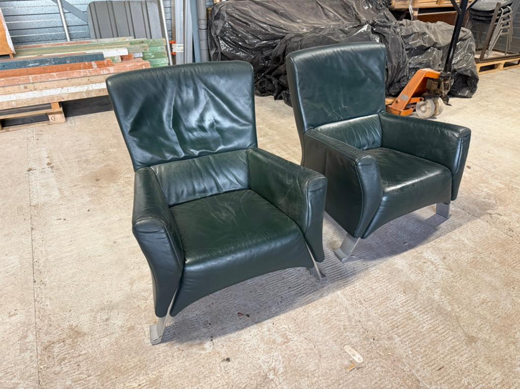 Rolf Benz stoelen fauteuils, Huis en Inrichting, Fauteuils, Ophalen, Zo goed als nieuw, 75 tot 100 cm, Leer