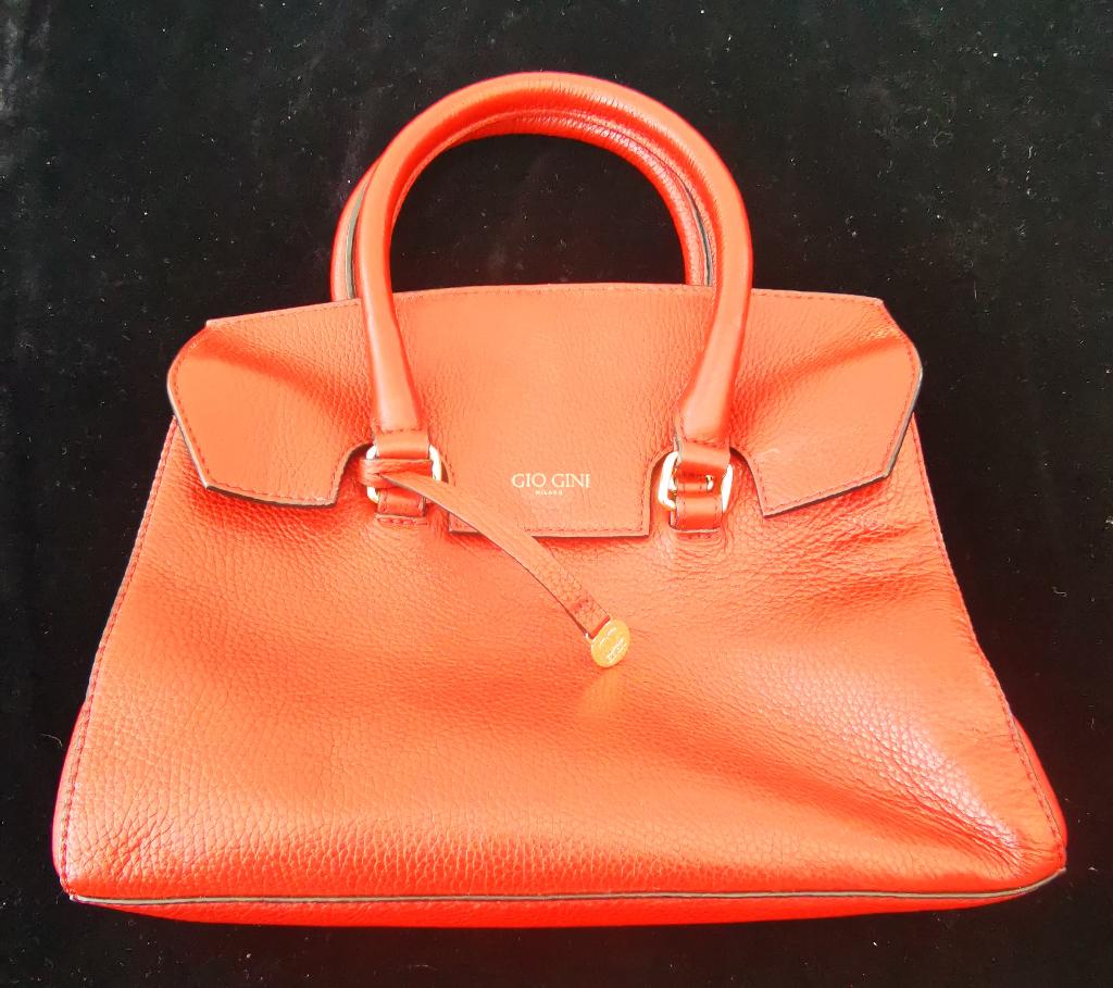 Italiaanse Leren dames Handtasshopper GIO GINI Milano, Ophalen of Verzenden, Zo goed als nieuw, Rood, Handtas