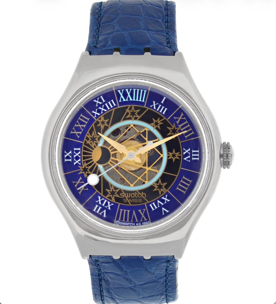 Swatch tresor magique kast 24 gram platina! audemars  piquet, Overige merken, Leer, Polshorloge, Nieuw