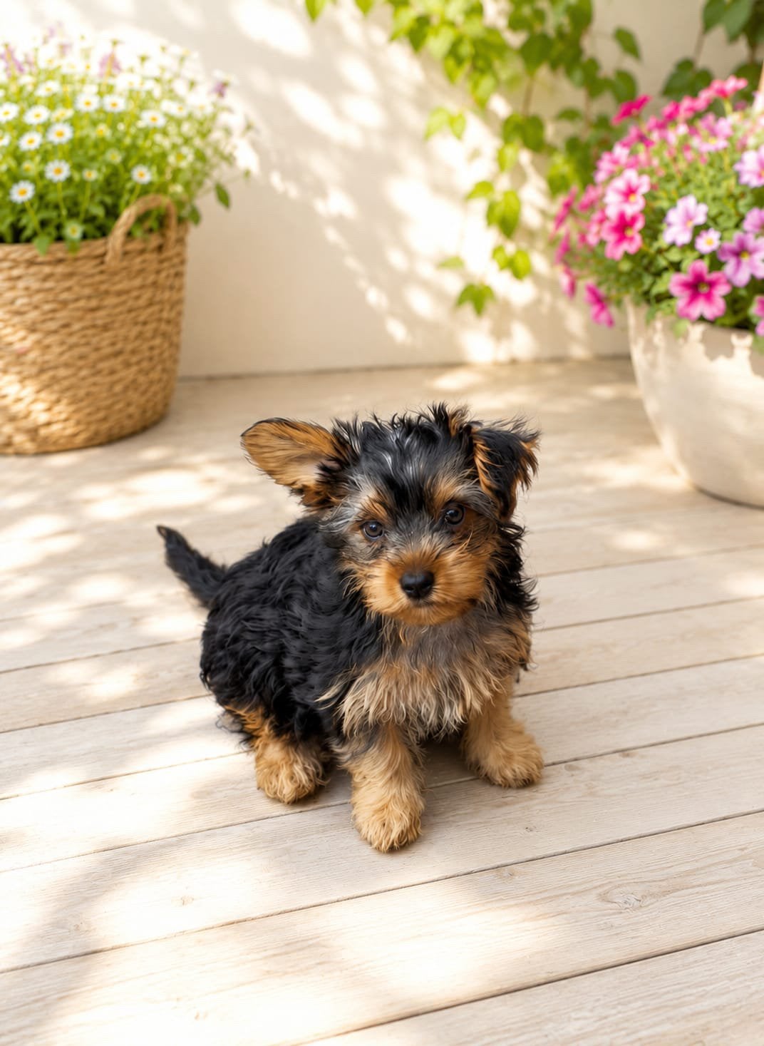 Lieve Yorkshire terriër puppie teefje zoek goudenmand, 8 tot 15 weken, Teef, Parvo, Eén hond