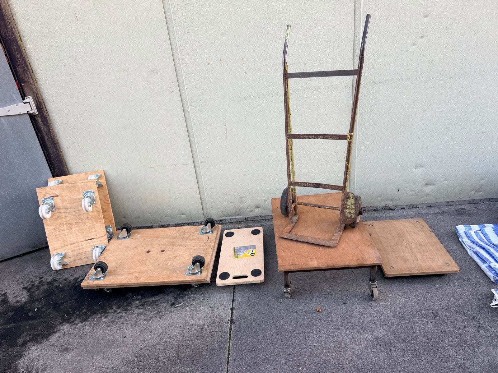 Steekwagen en diverse transportkarren/platen 10 stuks, Ophalen, Gebruikt, Steekwagen