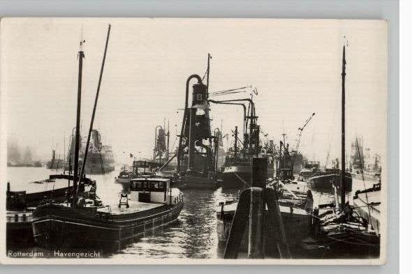 Rotterdam Havengezicht Graanelevators st 1950 SPARO, Ophalen of Verzenden, 1940 tot 1960, Gelopen, Zuid-Holland