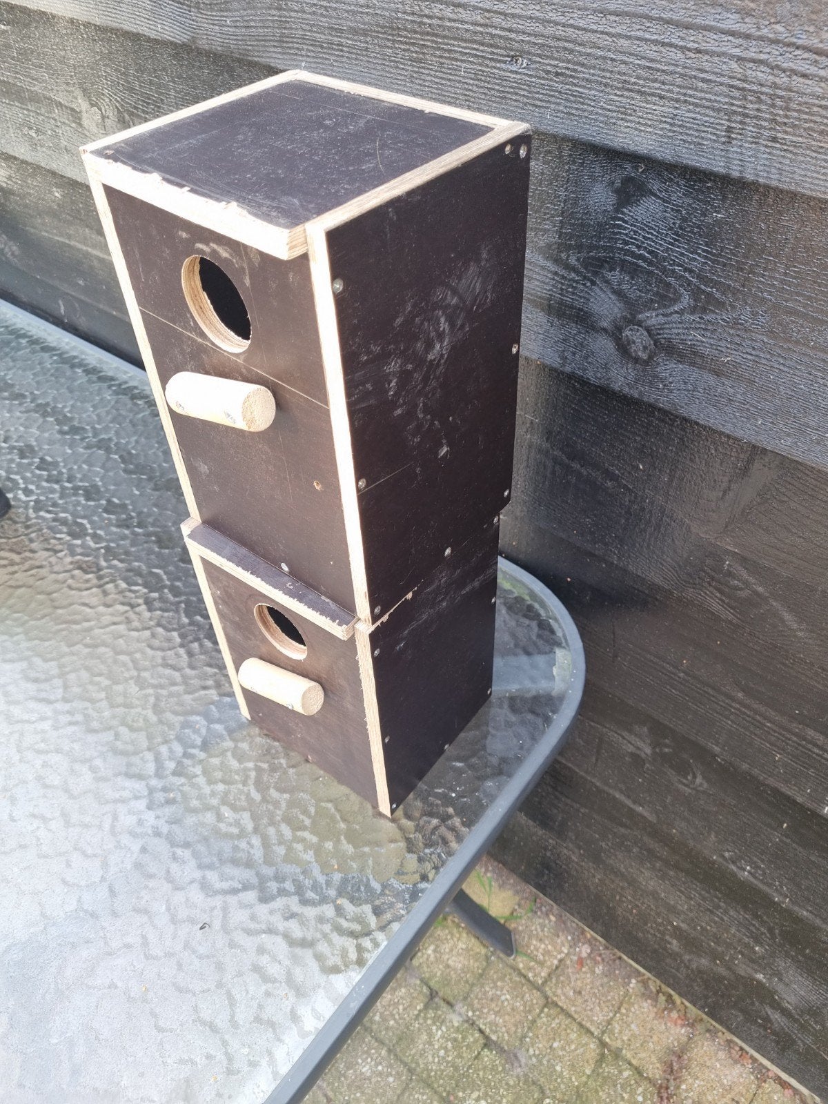 2 keer broedblok voor grasparkieten, Ophalen of Verzenden, Hout, Broedkooi of Kweekkooi