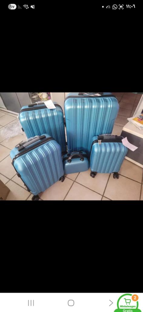 Nieuwe set van 5 koffers in 4 verschillende kleuren, Ophalen of Verzenden