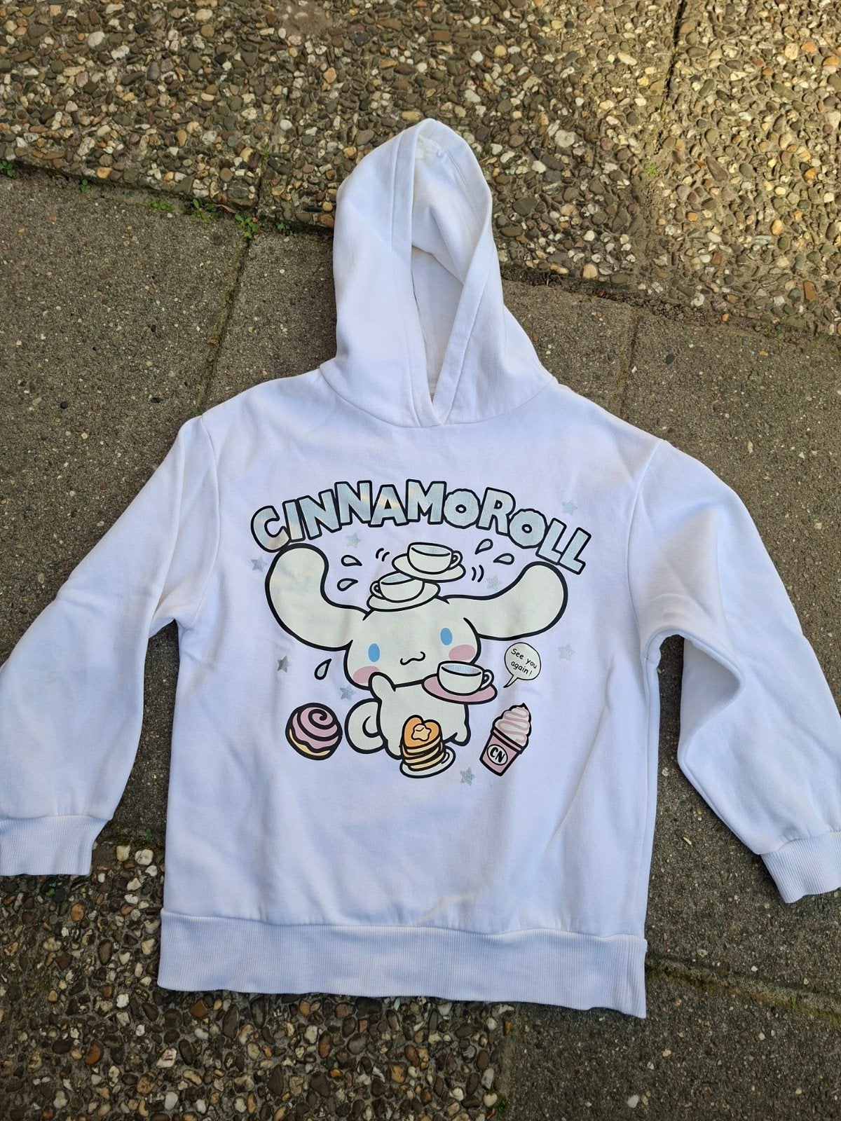 Witte Cinnamoroll hoodie - Maat 146, Gebruikt, Jongen of Meisje, Trui of Vest, Ophalen of Verzenden