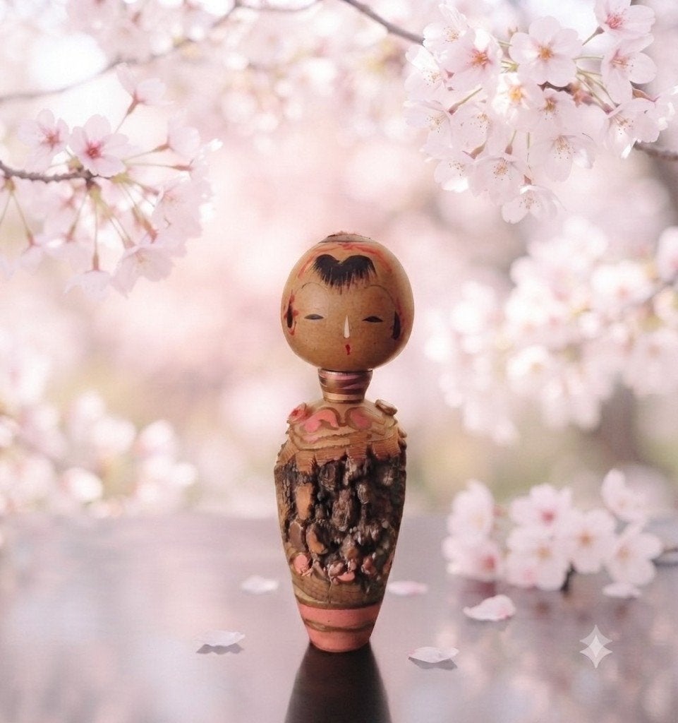 Leuke Kikawa/Koppo Kokeshi, Hout, Handgemaakt, Verzenden, Japan