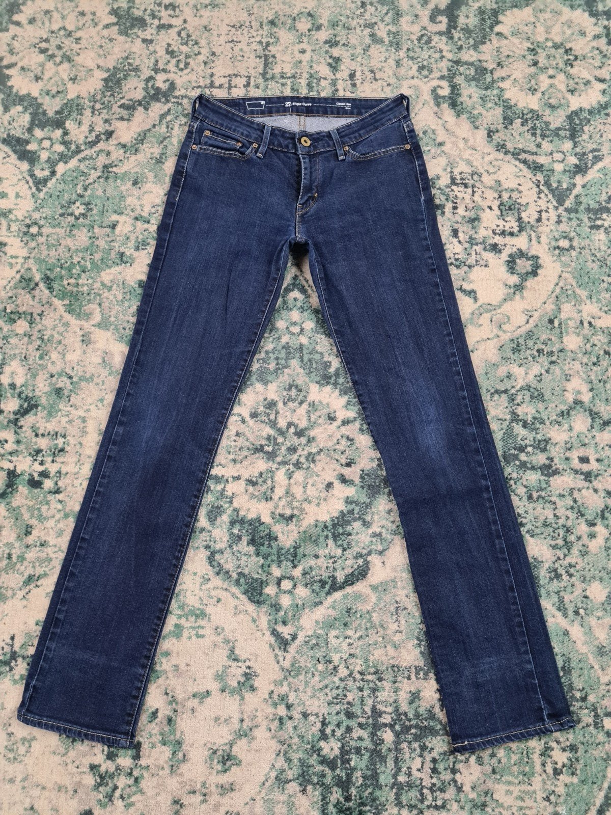 Levi's slight curve classic rise W27 L32 Tulsi2732 Mid-rise, Blauw, Ophalen of Verzenden, Zo goed als nieuw, W27 (confectie 34) of kleiner