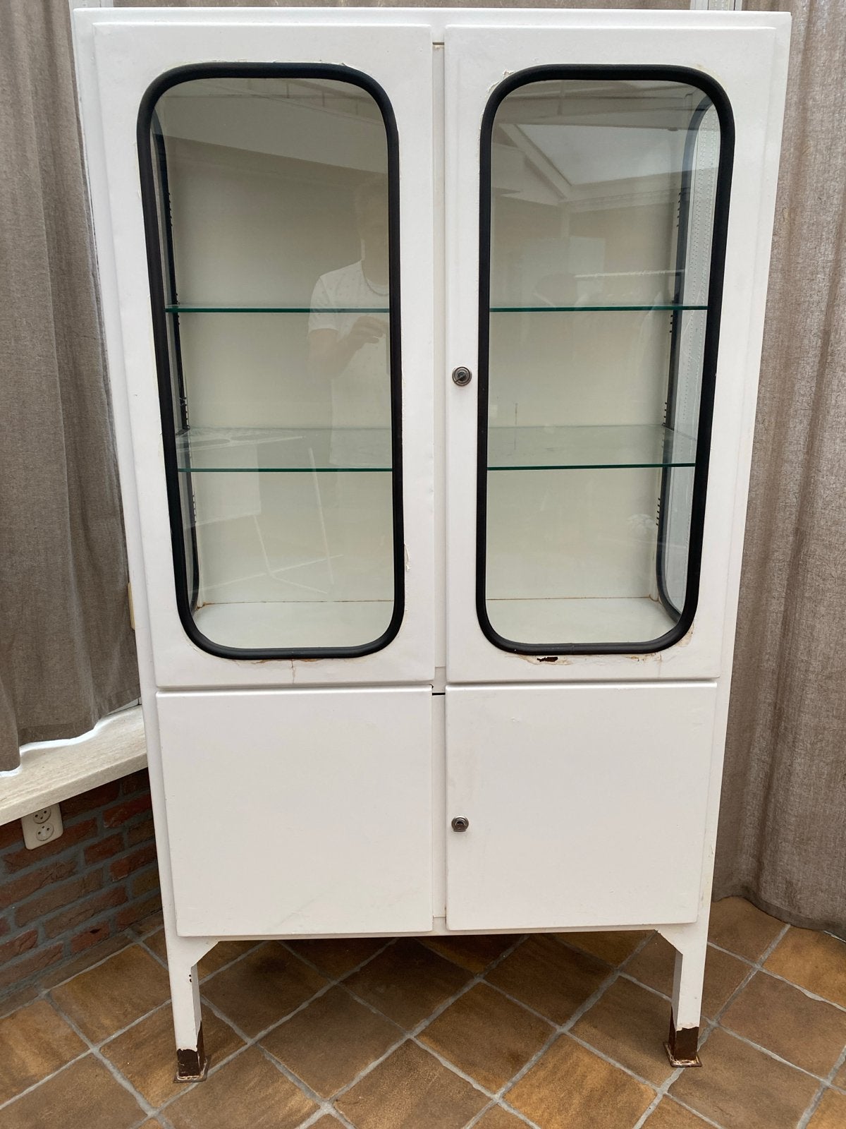 Vintage Medische Kast - Vitrinekast, Ophalen