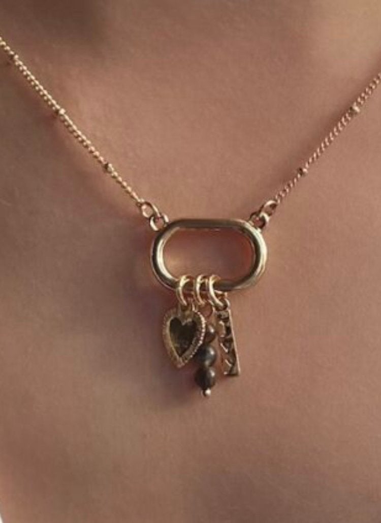 Prachtige ketting met hanger van Ivy juwelry, Ophalen of Verzenden, Zo goed als nieuw, Overige materialen, Met hanger