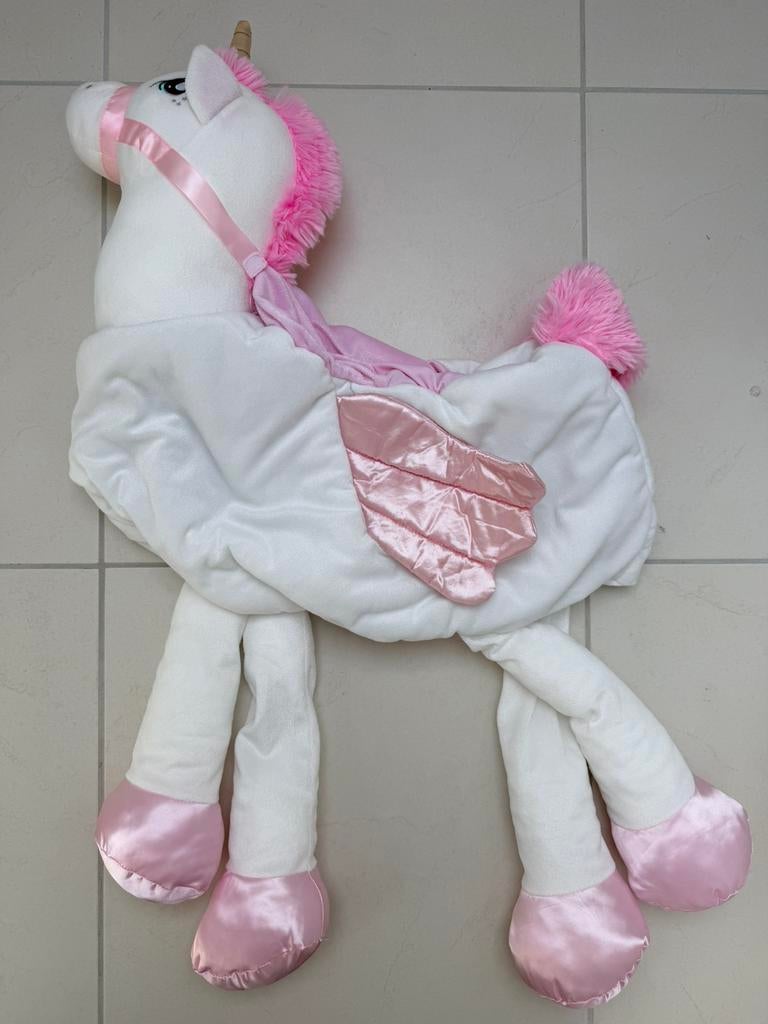 Unicorn verkleedpak kostuum roze wit kind, Ophalen of Verzenden, Zo goed als nieuw, 146 t/m 152, Meisje