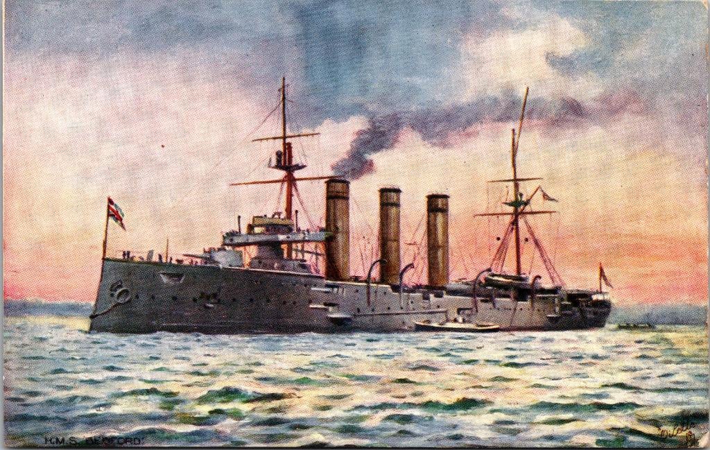 HMS Bedford | Royal Navy | Tuck's Postcard England