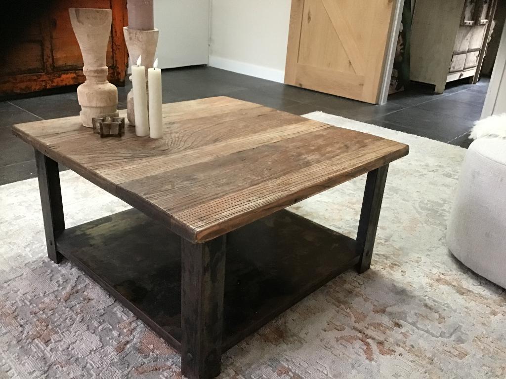 Salontafel, Huis en Inrichting, Tafels | Salontafels, Gebruikt, 50 tot 100 cm, Vierkant, 50 tot 100 cm
