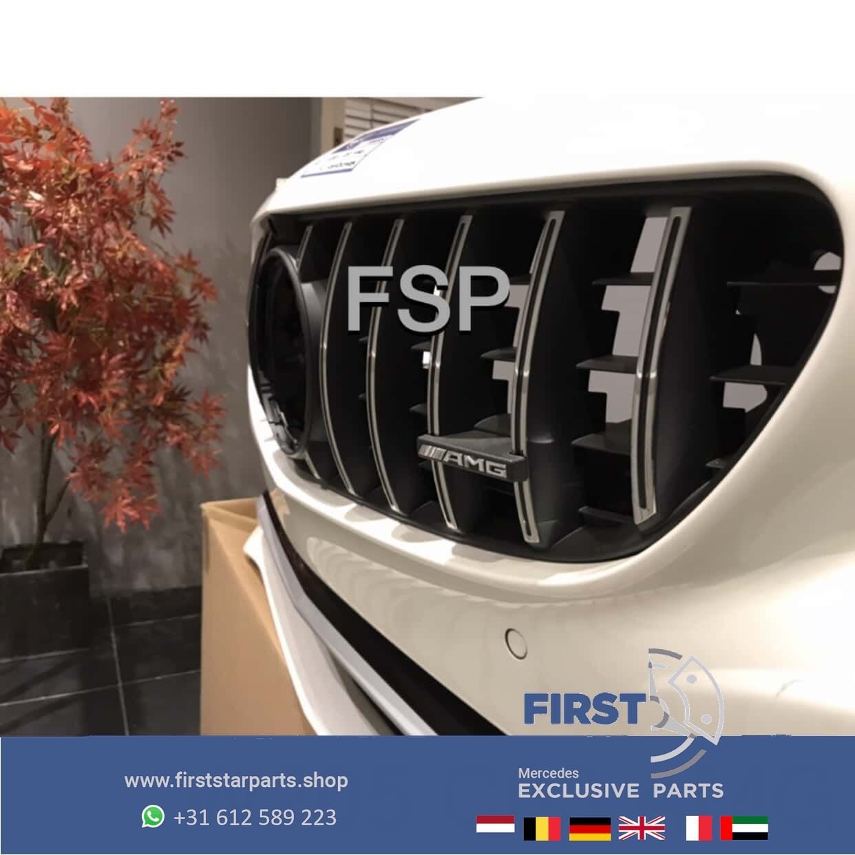 W205 C63 AMG FACELIFT VOORBUMPER COMPLEET Mercedes C Klasse, Auto-onderdelen, Gebruikt, -, Voor, Ophalen of Verzenden