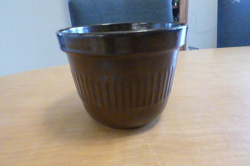 vintage bloempot in de kleur bruin, Ophalen of Verzenden, Overige typen