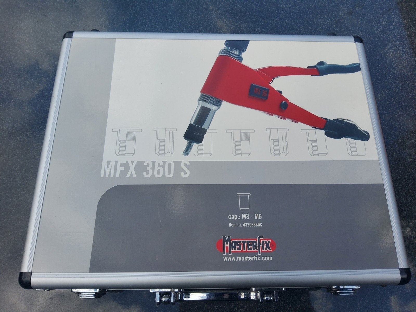 Masterfix MFX 360 S blindklinkmoertang in koffer z.g.a.n., Ophalen of Verzenden, Zo goed als nieuw, Overige typen, Overige merken