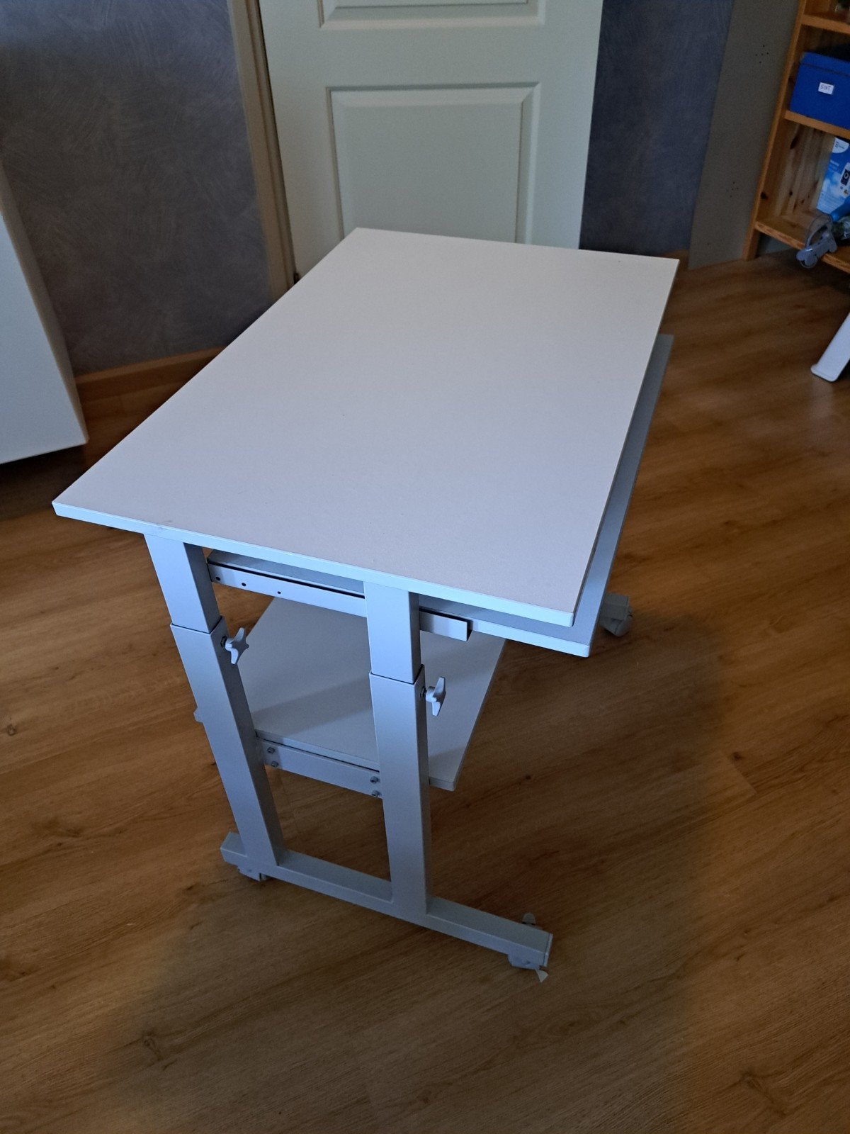 Computertafel met wieltjes - Wit, Ophalen, Gebruikt