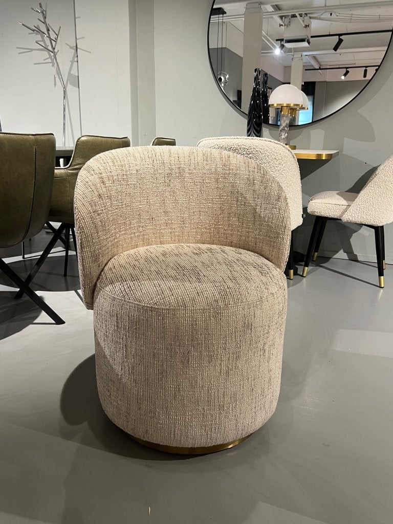 Eichholtz eetkamerstoel Greer | Creststone beige (draaibaar), Huis en Inrichting, Overige kleuren, Delfweg 52 2211 VN Noordwijkerhout