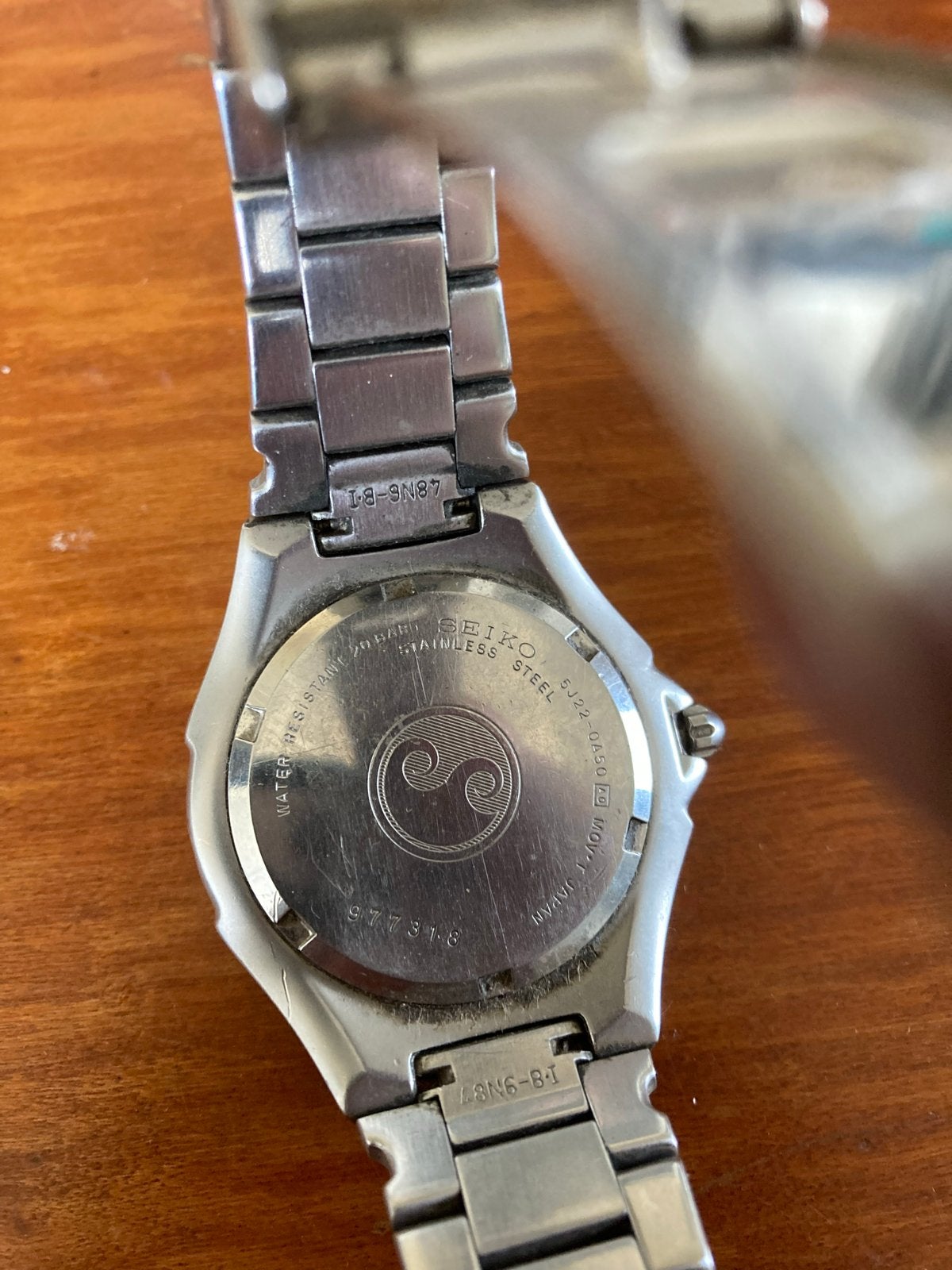 Mooi gedragen Seiko Kinetic herenhorloge met stalen band, Sieraden, Tassen en Uiterlijk, Seiko, Gebruikt, Staal, Polshorloge