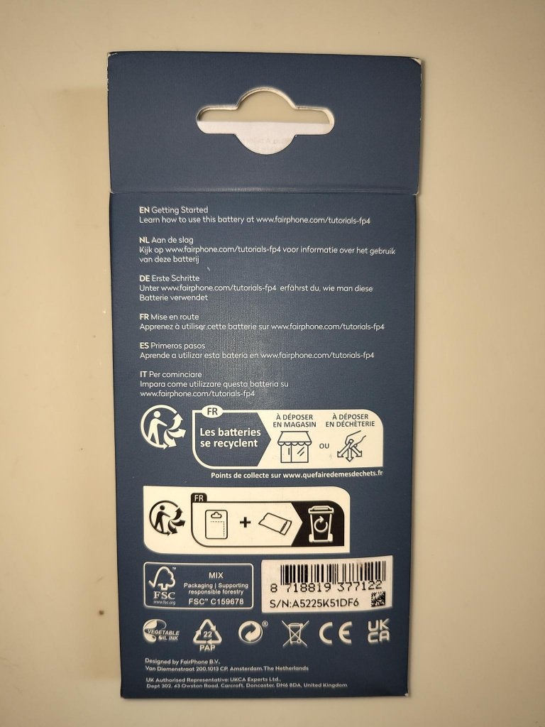 Nieuwe Fairphone 4 5G batterij (ongeopend), Ophalen of Verzenden, Nieuw