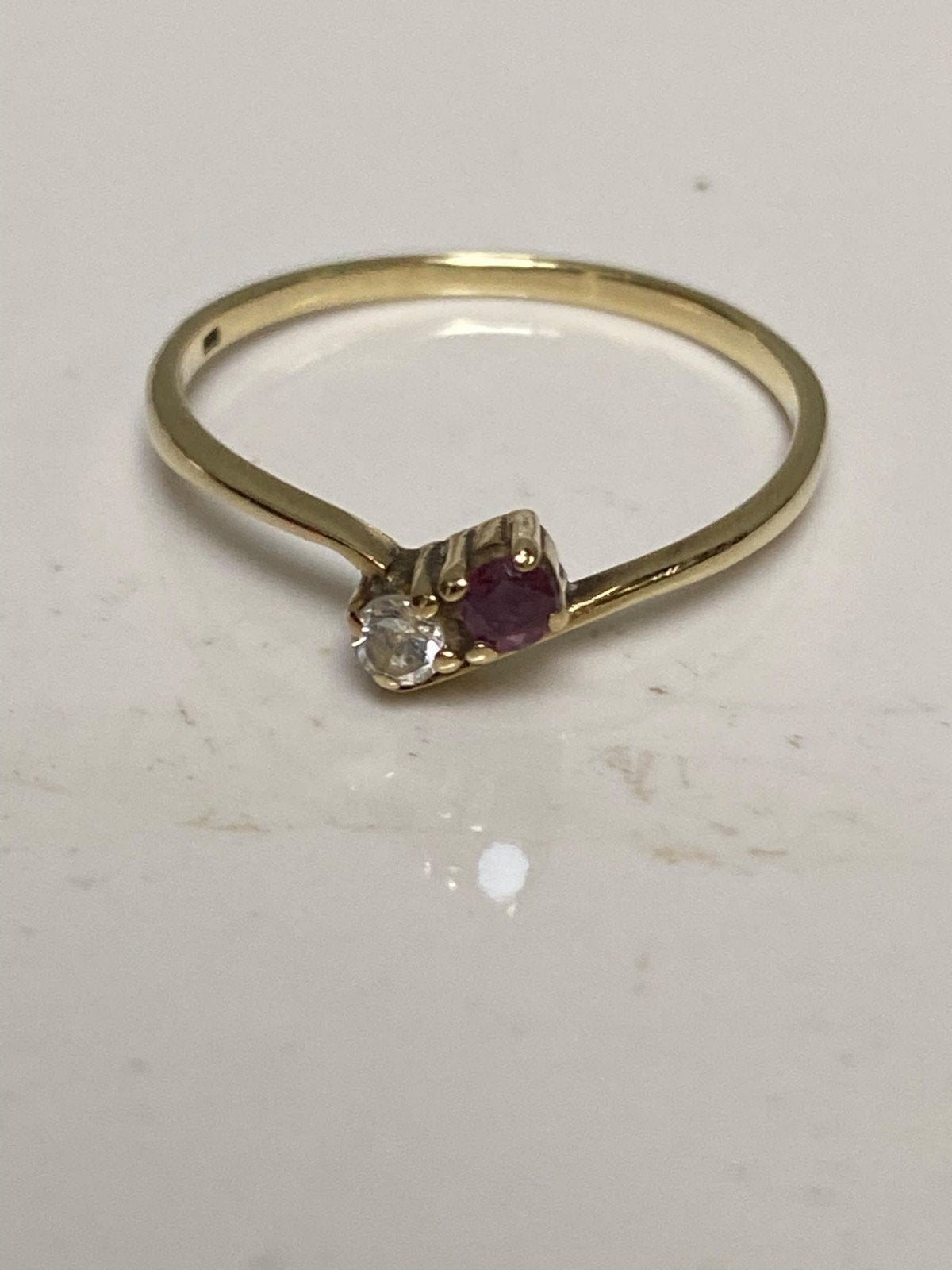 Geel gouden ring stenen, Verzenden, Goud, Ring