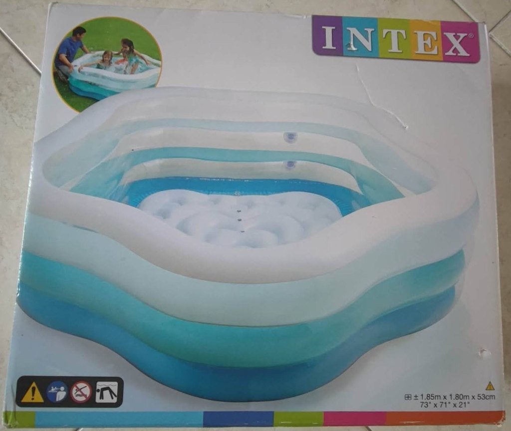 Inflatable Pool, Tuin en Terras, Zwembaden, Opblaaszwembad, 80 tot 120 cm, Ophalen of Verzenden, Rechthoekig