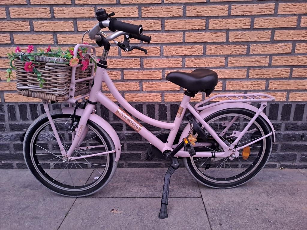 Alpina meisjesfiets 18 inch - Roze (excl. mand), Ophalen, Terugtraprem, Gebruikt, Alpina