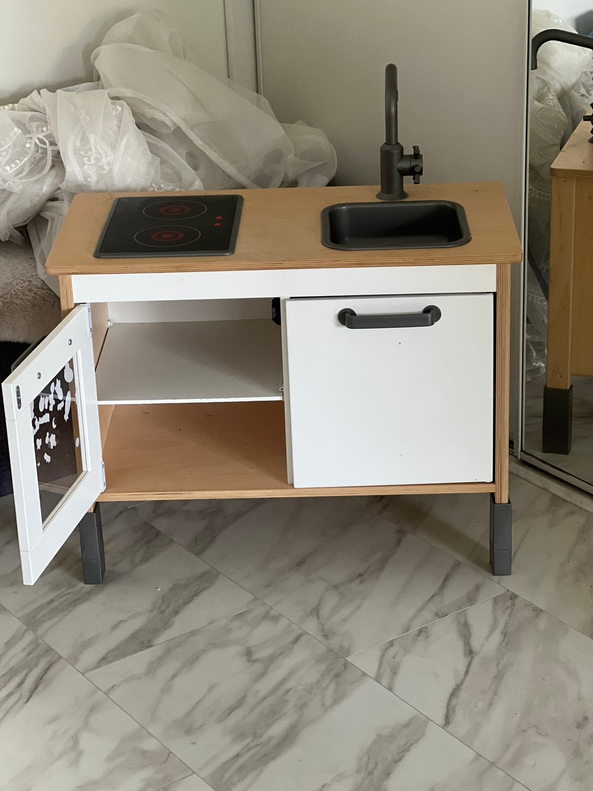 Ikea Children’s kitchen set, Ophalen, Zo goed als nieuw, Wit, Enkelwandige keuken
