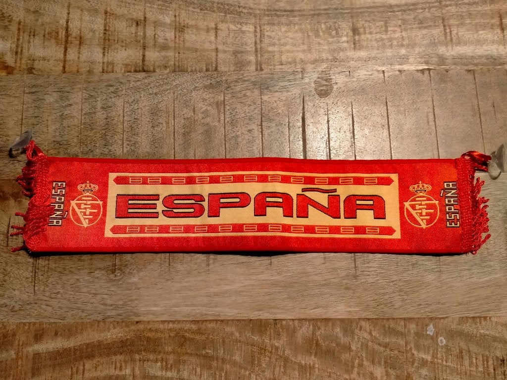 Spanje Espana voetbal vaantje land vintage met zuignap, Ophalen of Verzenden, Zo goed als nieuw, Buitenlandse clubs, Overige typen