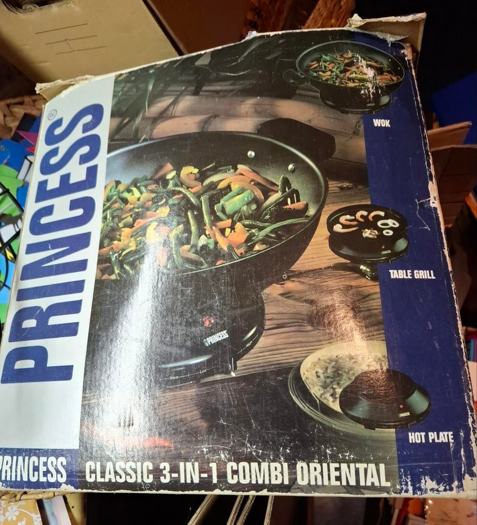 Princess Classic 3-in-1 Combi Oriental Wok/Grill/Kookplaat, Ophalen of Verzenden, Zo goed als nieuw