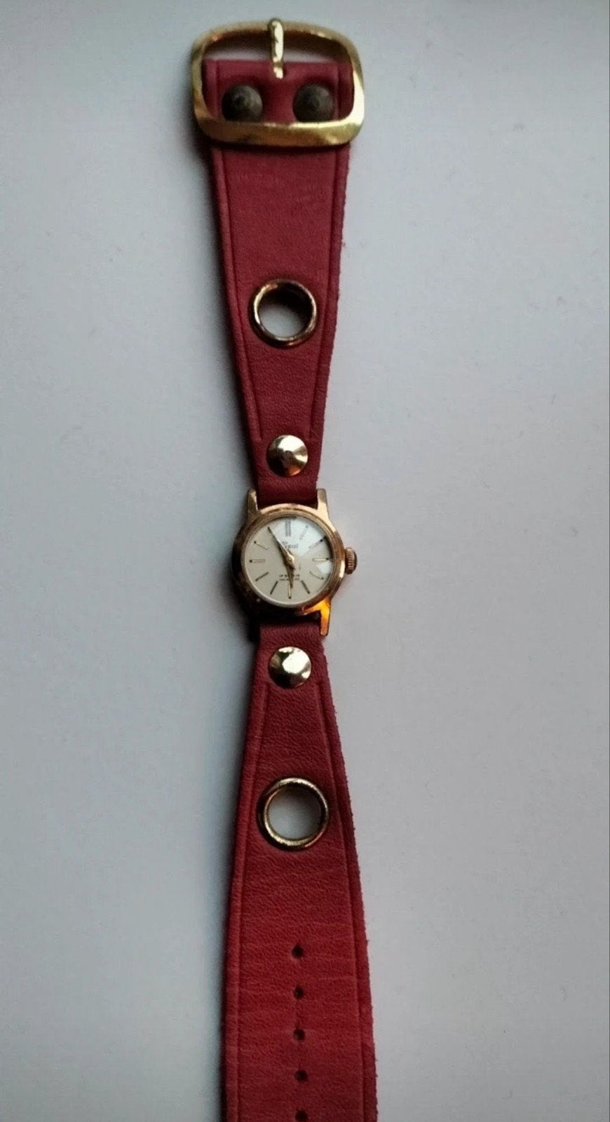 Vintage retro Cazal dames horloge leren band, Ophalen of Verzenden