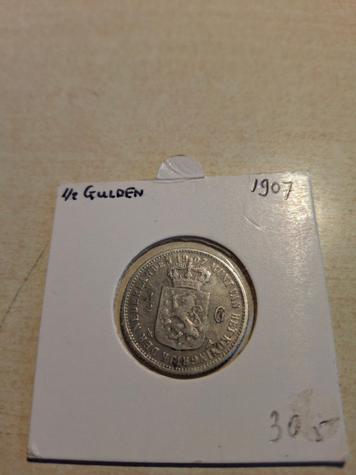 1/2 Gulden Wilhelmina 1907 Zilveren Munt, ½ gulden, Zilver, Ophalen of Verzenden, Koningin Wilhelmina