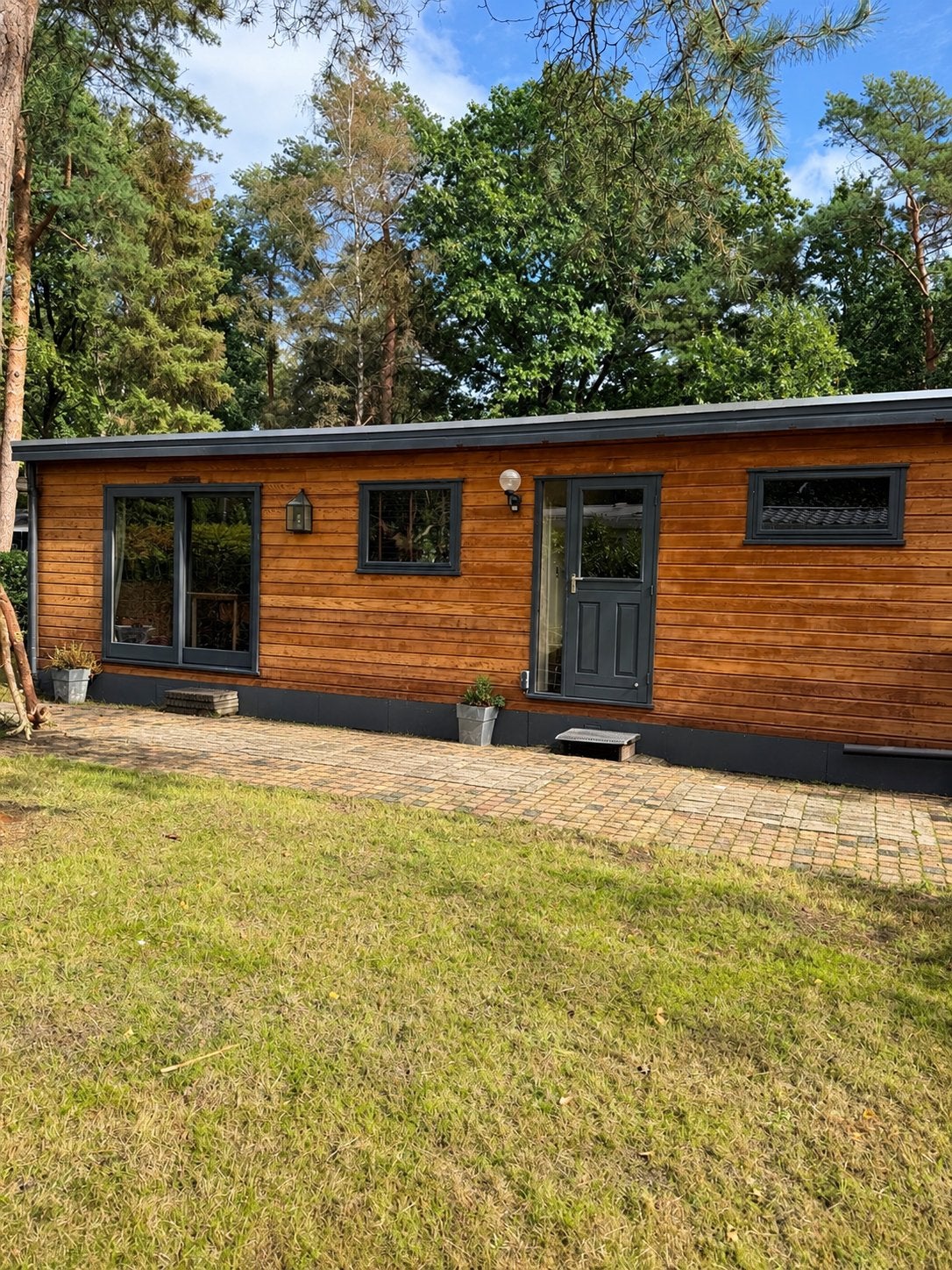 Dubbel chalet te koop op bospark. Volledig gemeubileerd, Ophalen