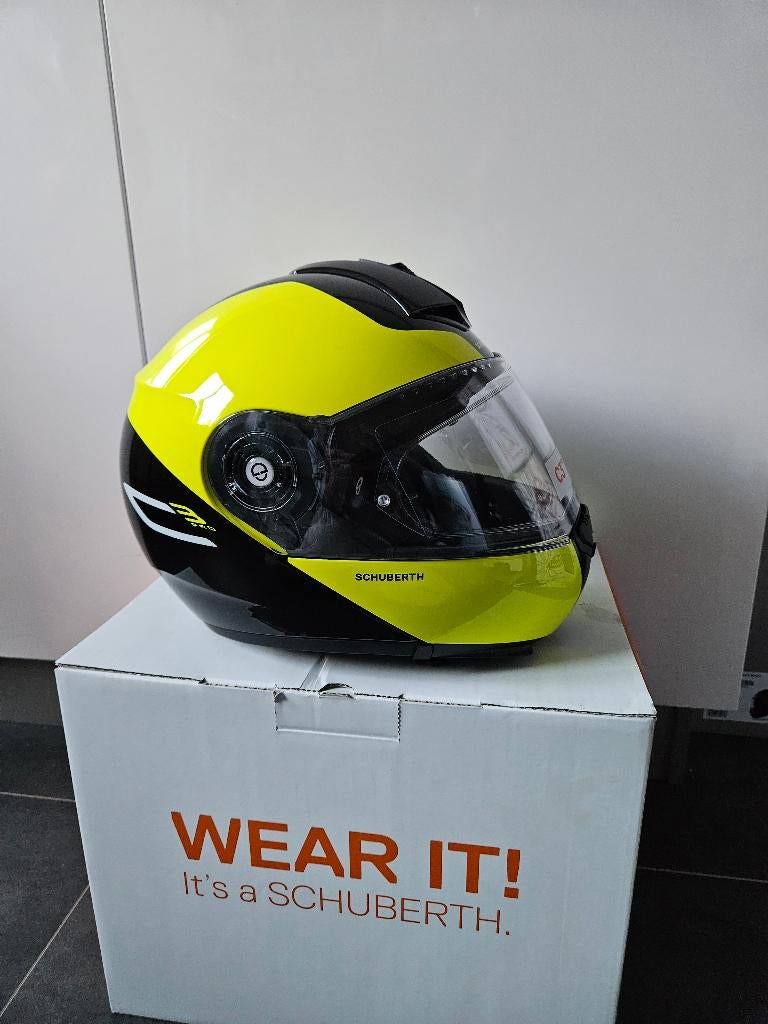 Schuberth C3 pro Split yellow maat XS, XS, Systeemhelm, HJC, Ophalen of Verzenden