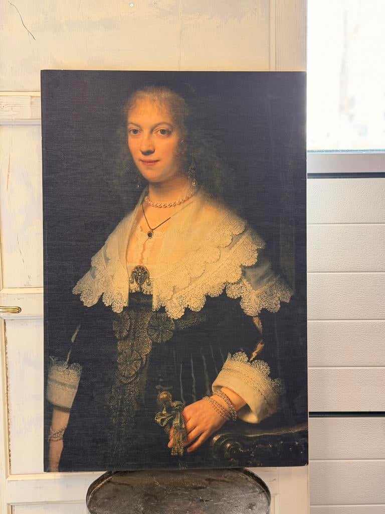 Portret van Maria Trip door Rembrandt van Rijn rond 1639, Antiek en Kunst, Kunst | Schilderijen | Klassiek, Ophalen of Verzenden