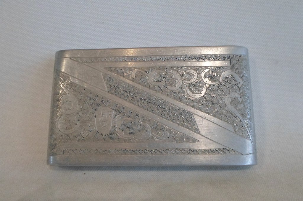 WWII Trench Art Aluminium Sigaretten Etui, Verzamelen, Ophalen of Verzenden, Overige gebieden, Overige typen