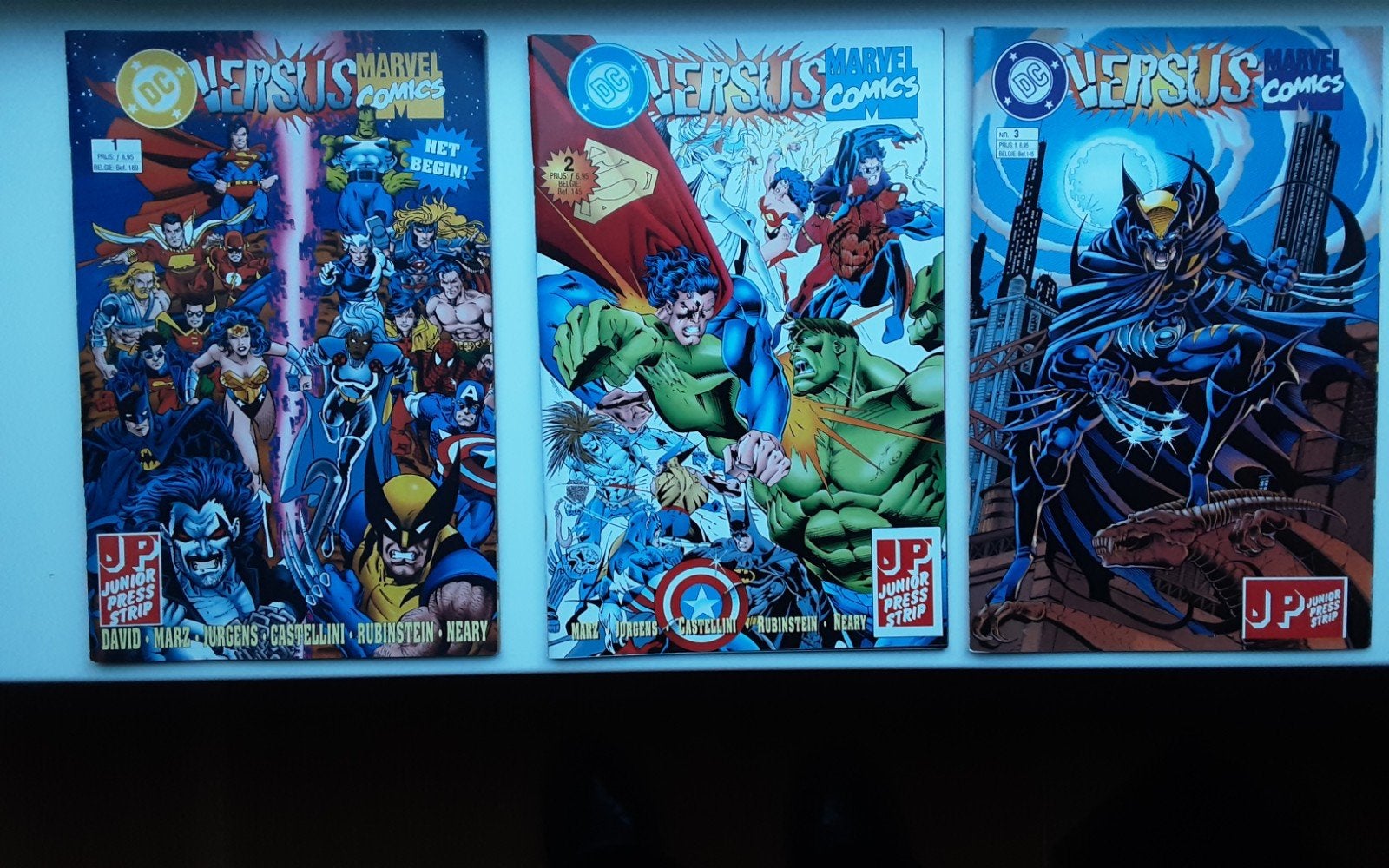 DC Versus, nummer 1, 2 en 3. Uitg. Junior Press Naarden, Boeken, Meerdere comics, Ophalen of Verzenden, Gelezen, Europa