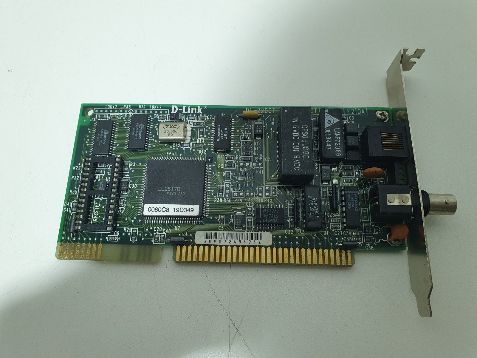 Vintage D-Link DE-220CT ISA netwerkkaart - BNC/RJ45, Intern, Gebruikt, ., Ophalen of Verzenden