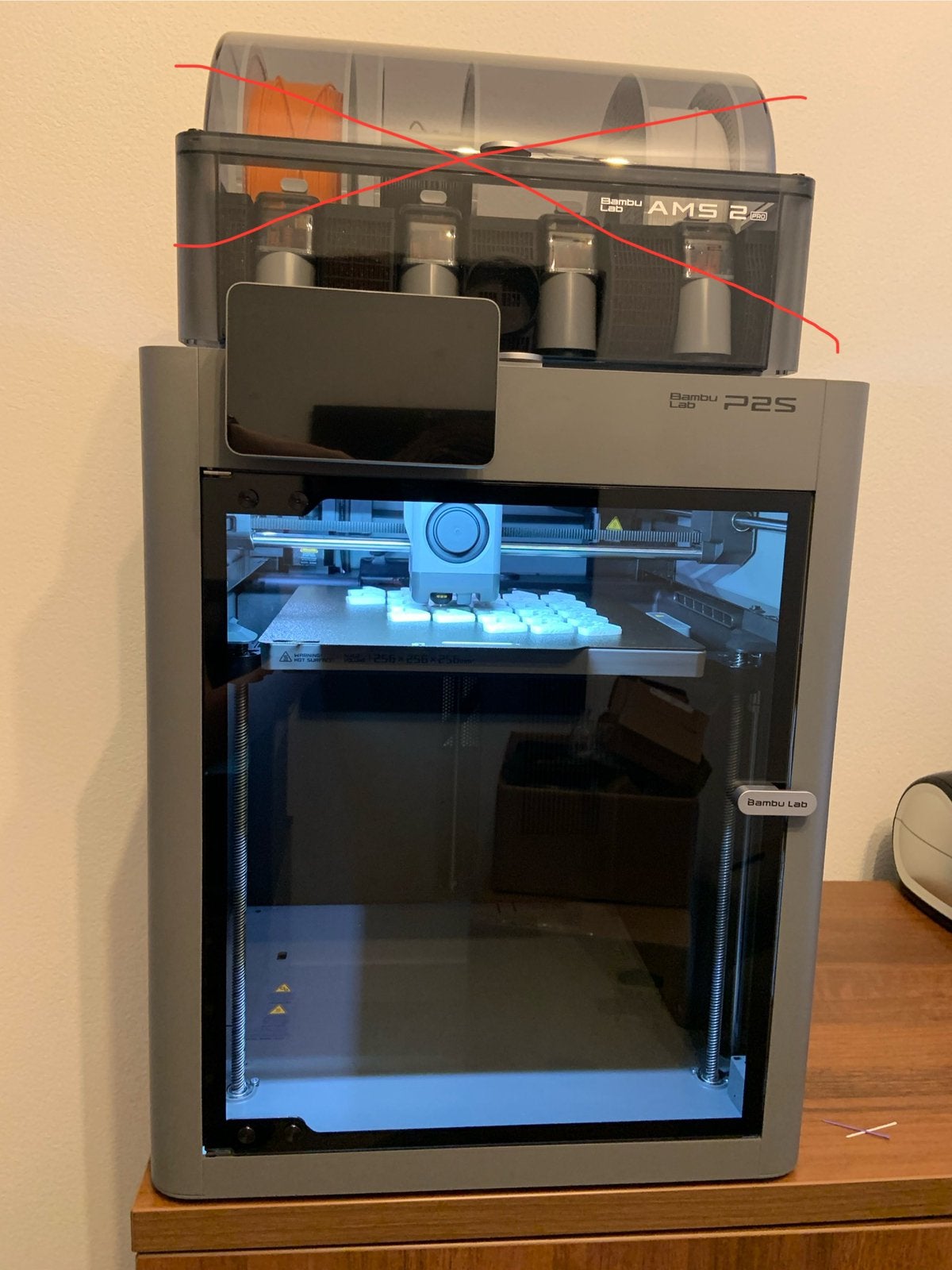 Nieuwe Bambu Lab P2S 3D-printer (zonder AMS), Ophalen, Ingebouwde Wi-Fi, Nieuw, Filament