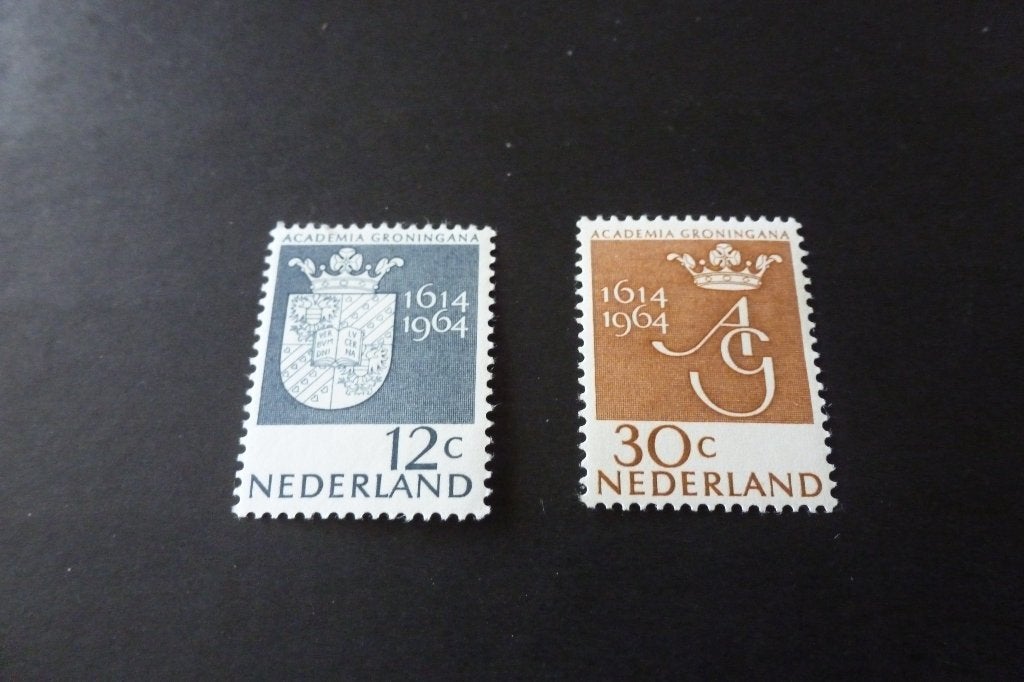 350 jaar Universiteit Groningen 12 en 30 cent 1964 postfris, Postzegels en Munten, Postzegels | Nederland, Ophalen of Verzenden