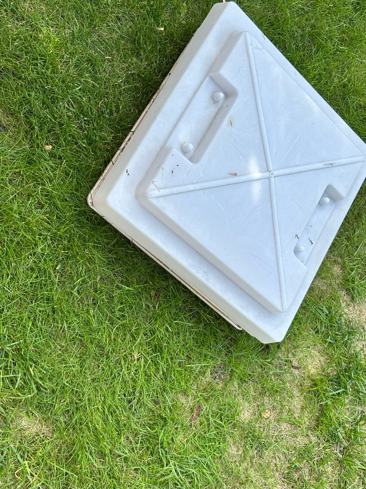 Caravan dakluik 28x28 cm melkglas, Ophalen of Verzenden, Gebruikt