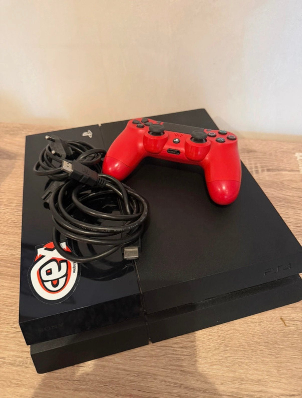 Sony PlayStation 4 (PS4) 500GB + Red DualShock Controller, Ophalen of Verzenden, Met 1 controller, Original, 500 GB