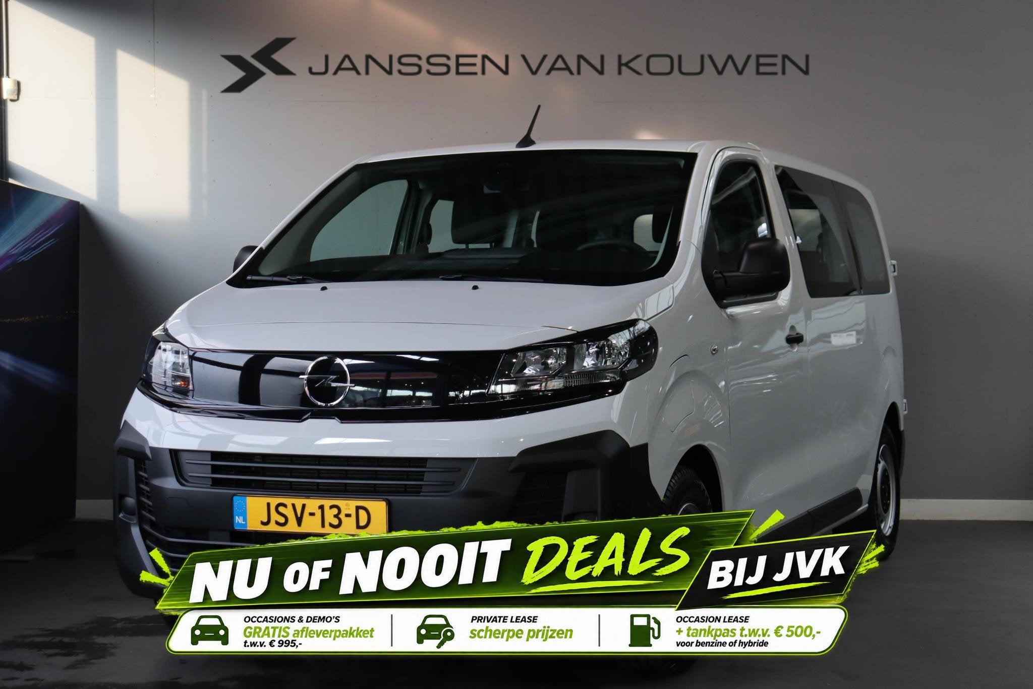 Opel Vivaro Combi Electric L2 75 kWh / 9-persoons / Demo, Auto's, Vivaro, Overige carrosserieën, 2102 kg, Wit