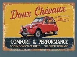 Metalen wandbord van een CITROËN 2CV (01)., Verzenden, Nieuw, Auto's