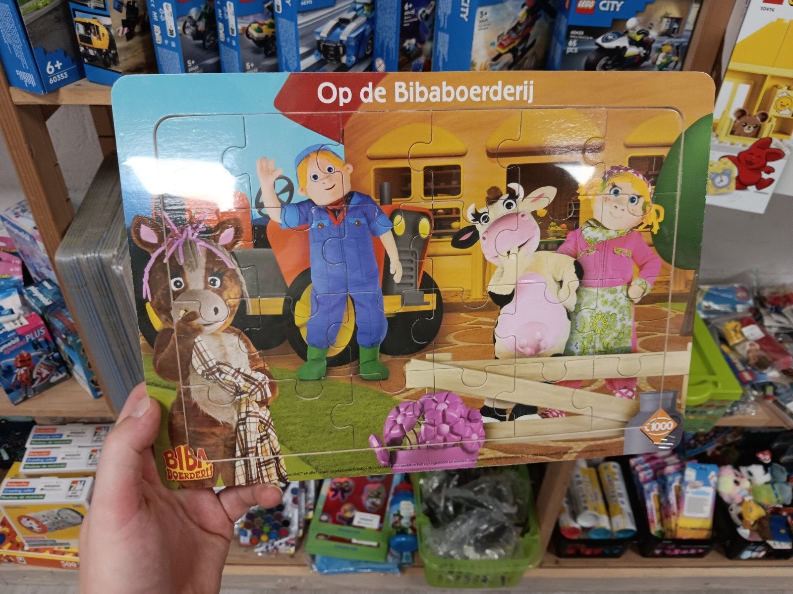 Biba Boerderij Legpuzzel - Op de Bibaboerderij, 2 tot 4 jaar, Gebruikt, Onbekend, Ophalen of Verzenden