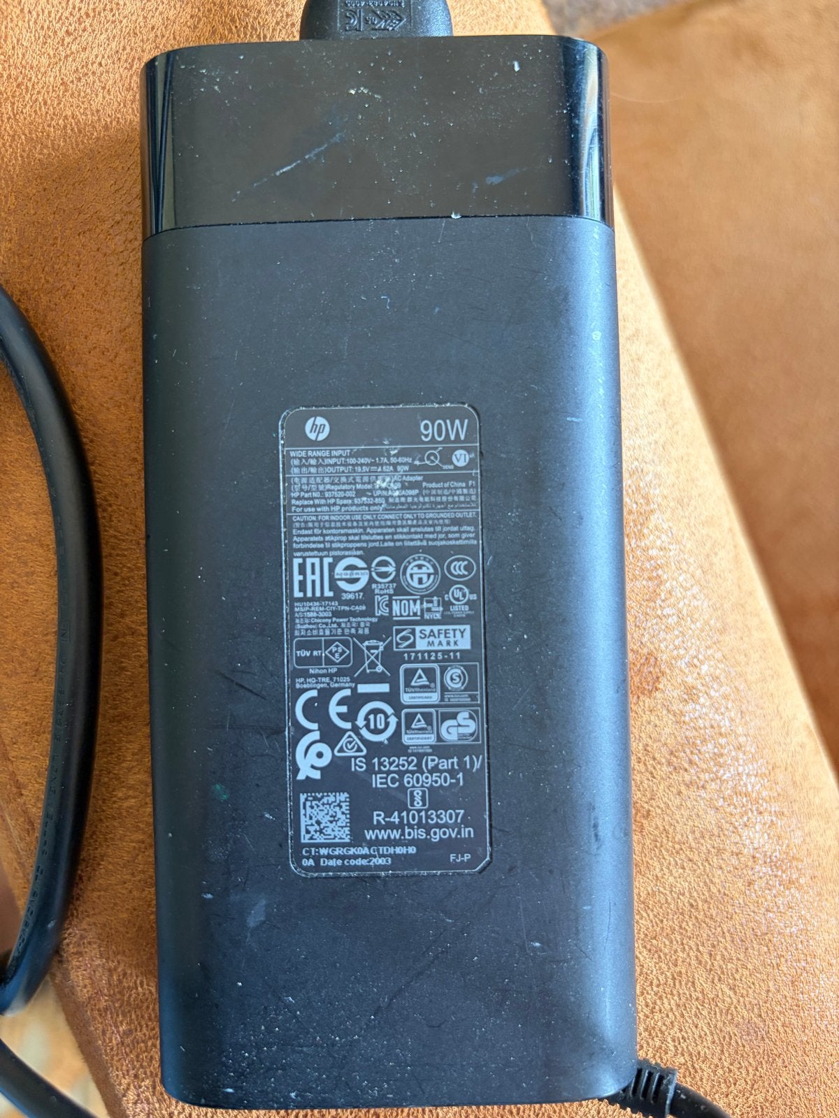 HP laptop adapter 90 watt origineel, Computers en Software, Laptop-opladers, Ophalen of Verzenden, Gebruikt