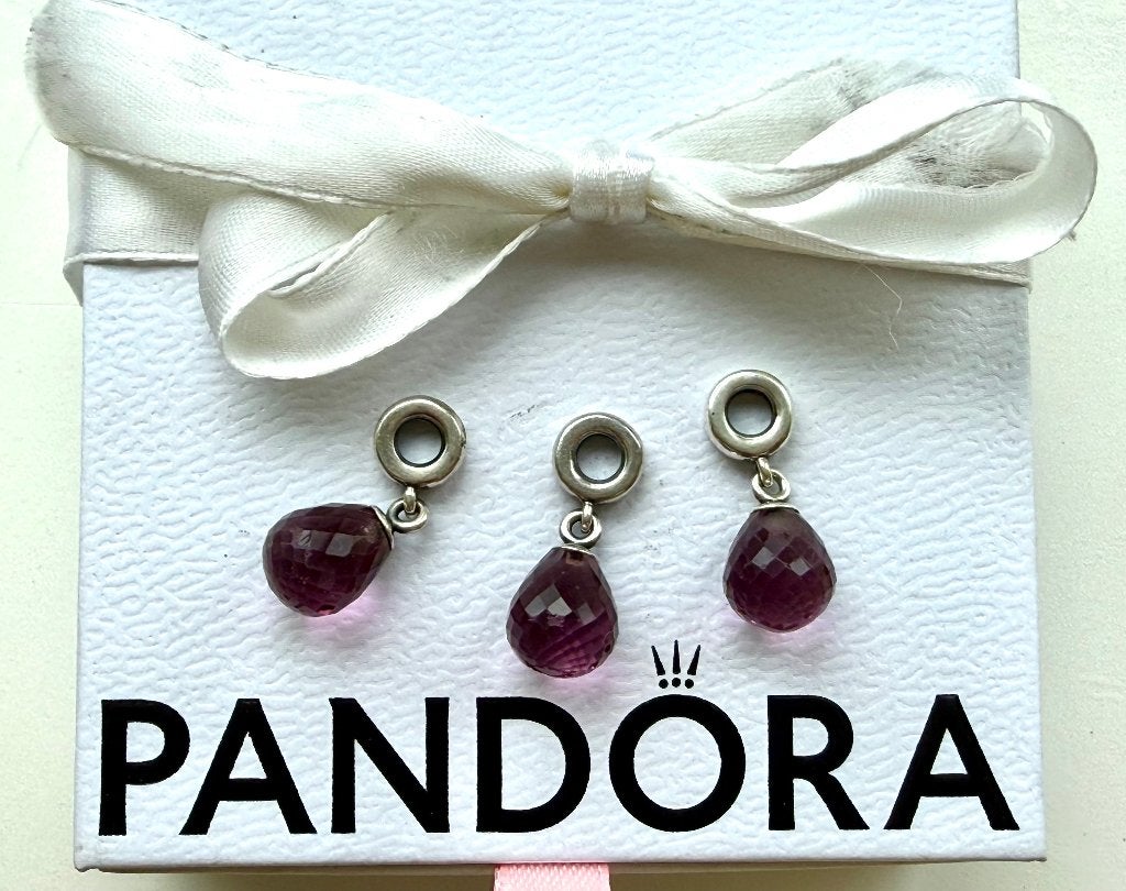 Pandora Murano Facet 'Purple Fascinating Beauty', Glas of Kristal, Pandora, Ophalen of Verzenden, Zo goed als nieuw