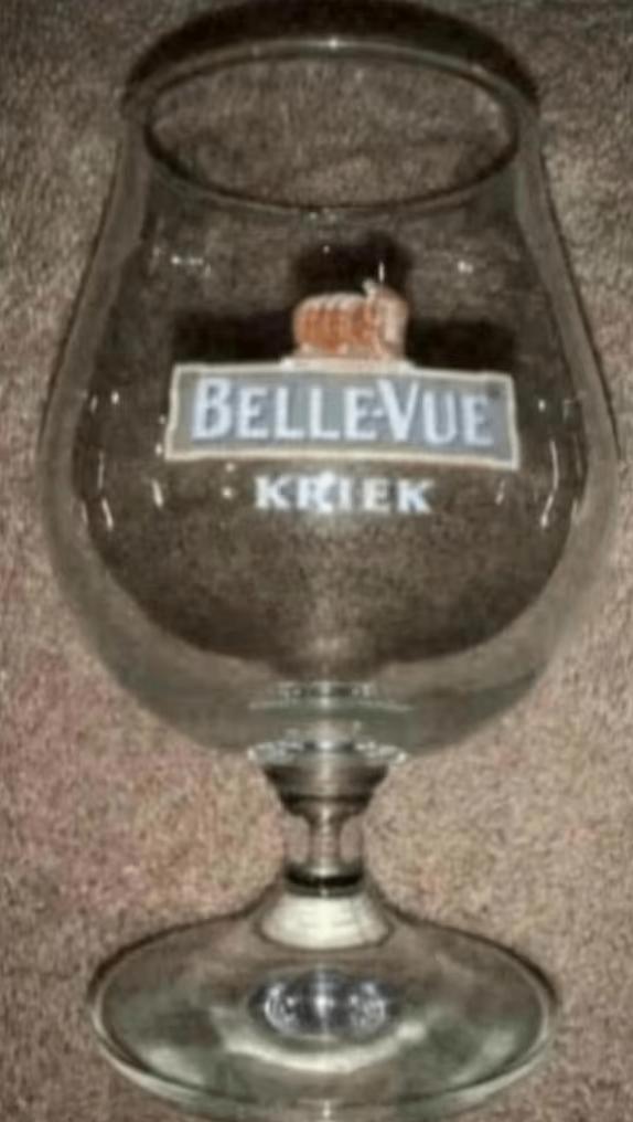 Bierglas, sierglas, glas, drinkglas Belle Vue Kriek, Verzamelen, Ophalen of Verzenden, Zo goed als nieuw, Bierglas