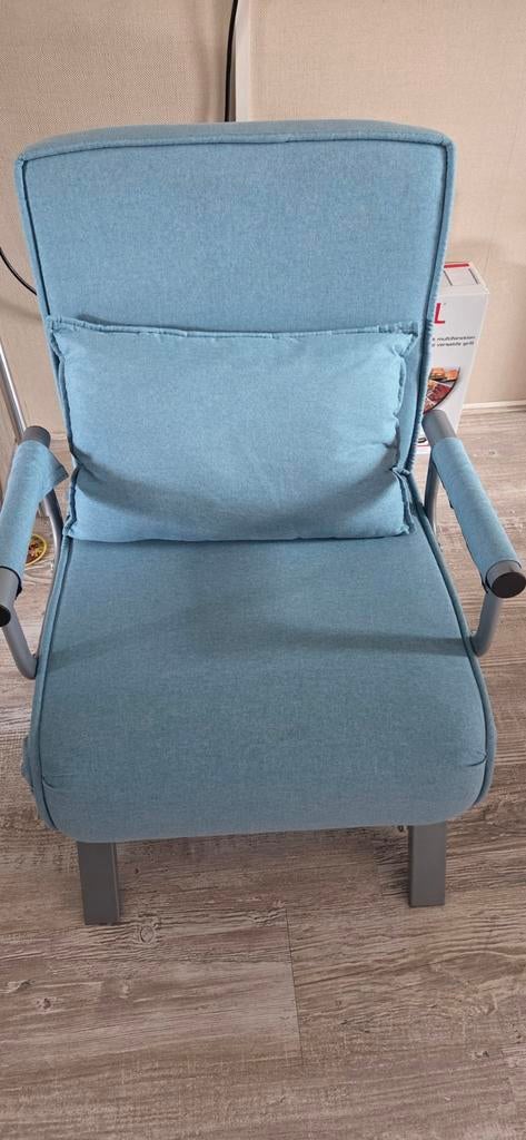 Comfortabel Logeerbed / Inklapbare Stoel - Blauw, Ophalen, Blauw, Zo goed als nieuw, Eén