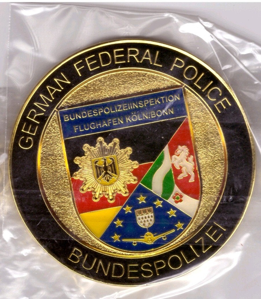 Coin Bundespolizei airport Köln/Bonn, Ophalen of Verzenden, Landmacht, Nederland, Embleem of Badge